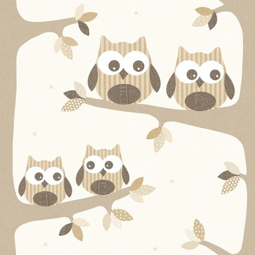 Young home beige owls - beige, owl