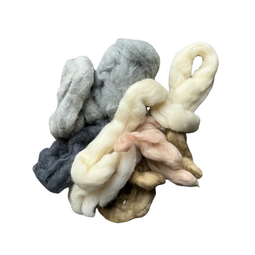 Needle felting wool neutral - felting,