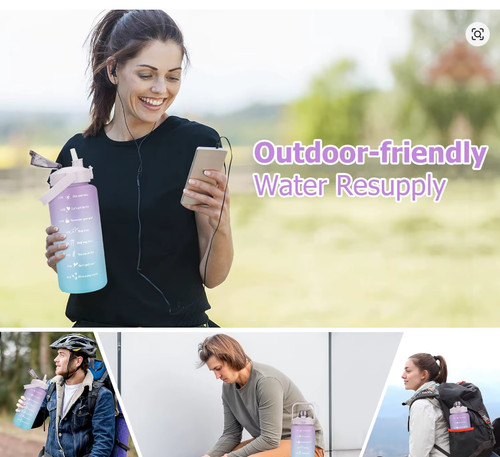 Litre water bottle - bottle, with