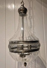 Libra Company Ceiling Light Teardrop Chandelier Glass Nickel 22"