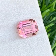 2.20 Carat Pink Natural Tourmaline Emerald Cut Eye Clean From Afghanistan