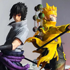 36cm Naruto Uzumaki & Sasuke Uchiha Resonance Anime Action Figures Statue Set