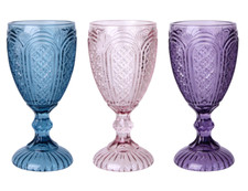 GLASS GOBLETS COLOURED DESSERT