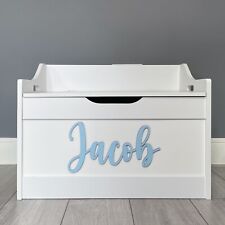 Wooden Toy Box Name - Any Name Colour Sign Personalised - Toy Box Not Included