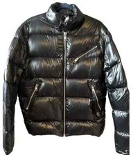 JUST CAVALLI Black Quilted Black Down Italia Jacket  Size Medium Slim 