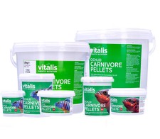 Vitalis Cichlid Carnivore Pellets Fish Food 1mm 4mm Tropical Aquarium Tank
