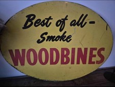 Vintage Metal Woodbines Sign