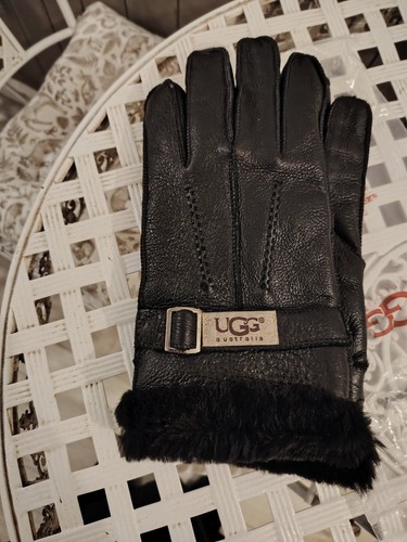 Ugg men leather gloves l - leather,