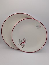 Vintage,Retro 1950's Crown Devon Fielding's *Stockholm* dinner &Tea Plate 🦌🌲🦌
