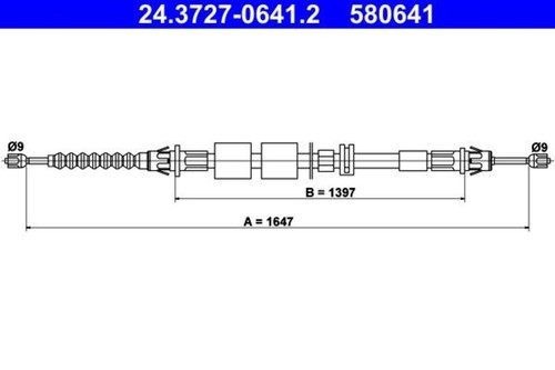 Parking brake cable ate fits - parking,