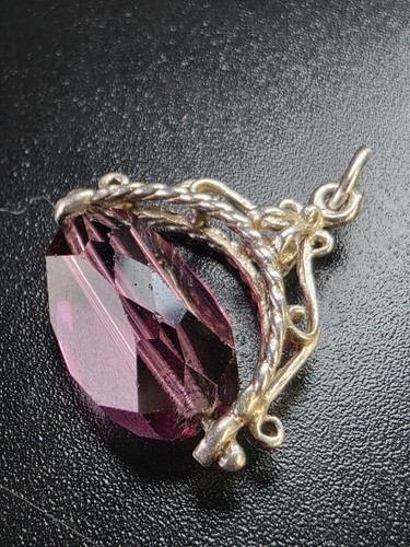 Vintage sterling silver purple - vintage,
