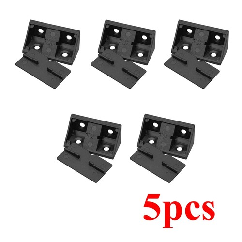 5pcs black plastic corner - black,