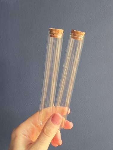 Glass test tubes with - test,