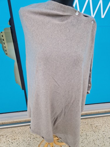 100 pure cashmere poncho - pure, one