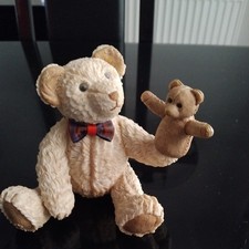 Beau Bears - Ronald with Glove Puppet Figurine, by Paw Prints, Vintage 1997