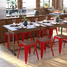 Set of 4 Red 18" Table Height