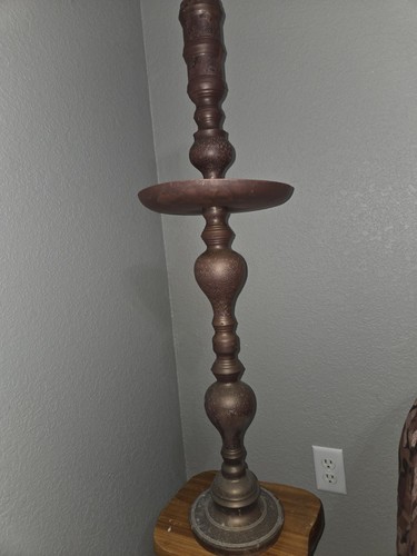 Vintage moroccan etched brass - etched,