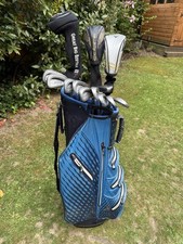 MENS RIGHT HAND CALLAWAY GOLF SET IN NICE ATTITUDE GOLF CART BAG. FREE UK POST