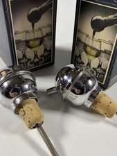 Simplex Vintage Drinks Bottle Measure x2 Pourer Barware 1960’s nos boxed unused