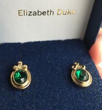 Elizabeth Duke Gold Tone Fashion Earrings Clip-on; One-Size-fits-all.
