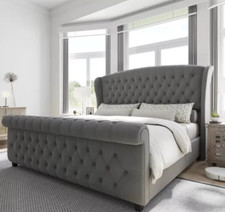 Luxury Tulip Wing Sleigh Bed