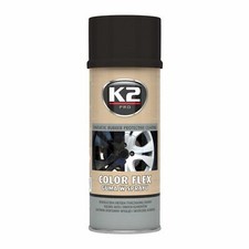 K2 COLOR FLEX PLASTIC MATT BLACK PLASTIC DIP RUBBER PAINT SPRAY AEROSOL 400ml