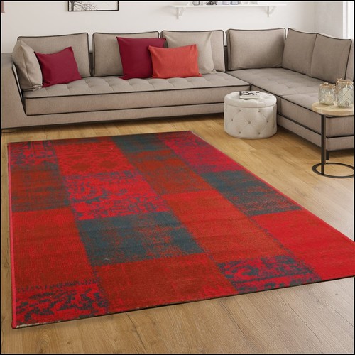 Distressed vintage rug red - rug,red, &