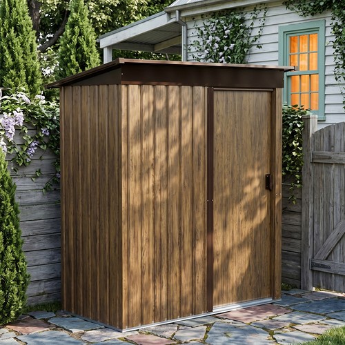 Metal garden storage shed - garden,