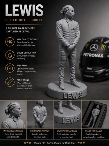 Lewis hamilton figure 17cm - f1,