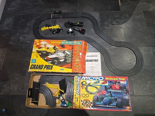 Micro scalextric box - and, track