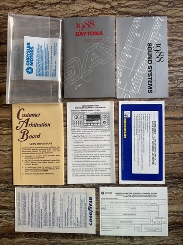 1988 dodge daytona owner - 1988,