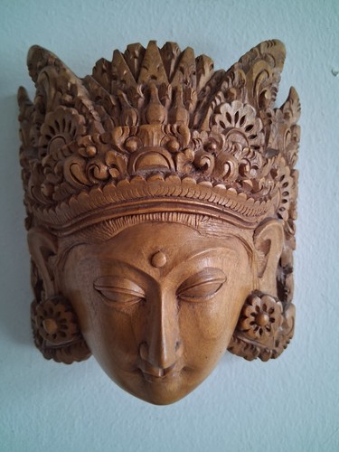 Hand carved asian goddess wall - hand,