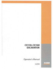 Case Crawler Excavator CX130 & CX160 Operators Manual