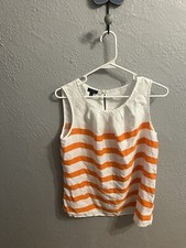 Talbots Orange & White Striped