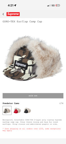 Goretex earflap camp cap camo