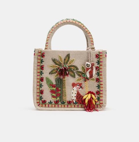 Zara mini beaded bag - zara, bnwt