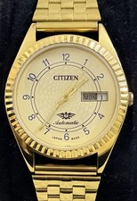Citizen 8200A Automatic 21 Jewels Japan Made Gold Dial Men’s Vintage Watch