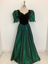 Vintage 1980s Gayle Glass party dress velvet taffeta cocktail gown ballgown #V2