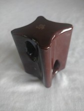 Brown Ceramic GPO Railway Telegraph Pole Gable Stay Insulator 