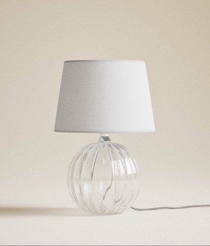 Glass table lamp marks - table,