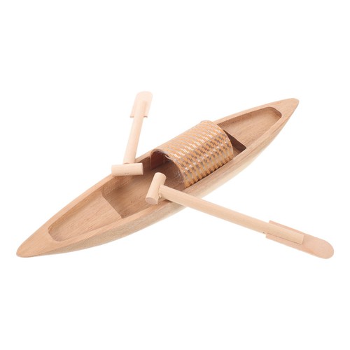 2pcs wooden canoe decoration - wooden,