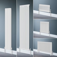 White Designer Radiator Flat