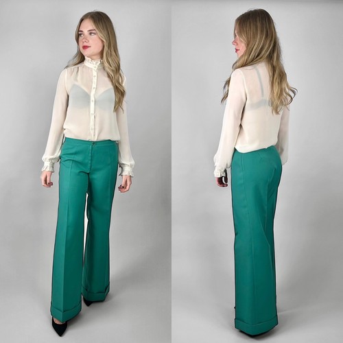 Vintage green polyester - 70's,