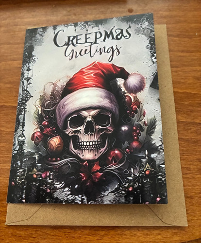 Gothic themed christmas - themed, card