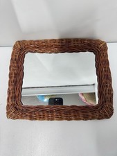 Vtg Wicker Rattan Rectangular