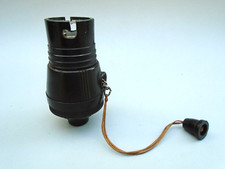 Vintage Art Deco Bakelite Bulb Holder with Pull On Off Switch, Japanese. 250V 1A