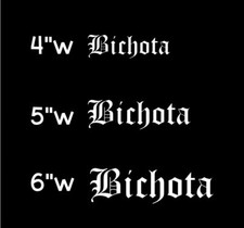 Bichota Sticker Vinyl Car