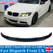 FOR BMW 3 SERIES E90 E91 M SPORT FRONT SPLITTER BUMPER LIP GLOSS BLACK 09-12 LCI
