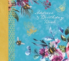 Gifted Stationery Queen Bee Floral Address & Birthday Book Hardback With Tabs