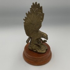 Brass Eagle on Wooden Base